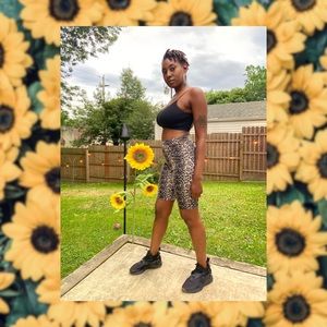 Animal Print Biker Shorts